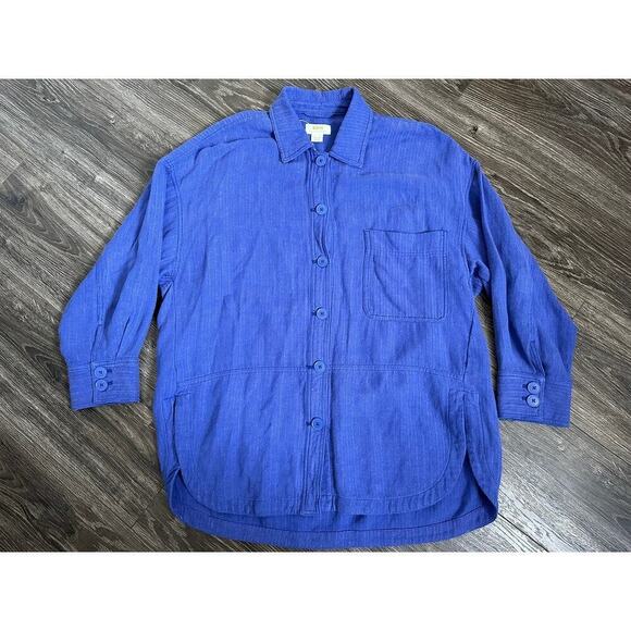 Maeve by Anthropologie Tops - Maeve Anthropologie button down purple oversized top Size M